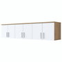 Hanah Home EA114 - 2720 Estantería de Pared Nogal y Blanco 180 cm
